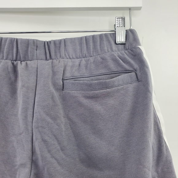 Adidas Gray Athletic Shorts Logo 3 Stripes Big Kids - Picture 5 of 6